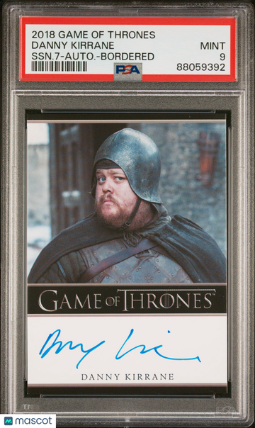 2018 Game Of Thrones Season 7-Autograph Danny Kirrane Bordered PSA 9