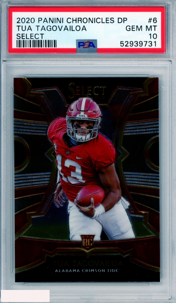 2020 PANINI CHRONICLES DRAFT PICKS TUA TAGOVAILOA #6 SELECT RC PSA 10 GEM MT