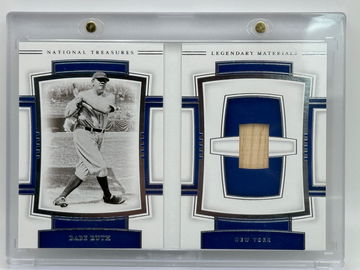 2020 National Treasures Baseball Babe Ruth Used Legendary Materials Bat /25