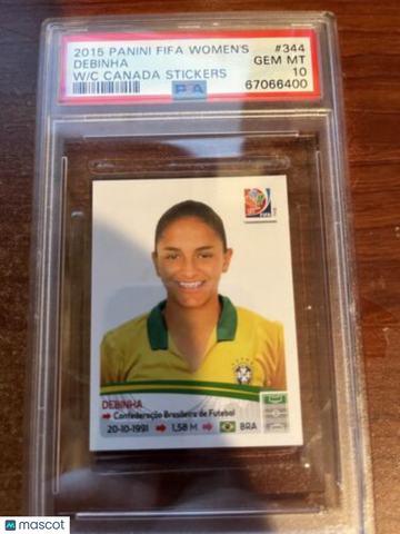 2015 Panini Women's World Cup Debinha Rookie PSA 10