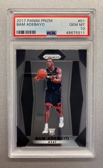 BAM ADEBAYO 2017 PANINI PRIZM TRUE ROOKIE PSA 10 GEM MINT