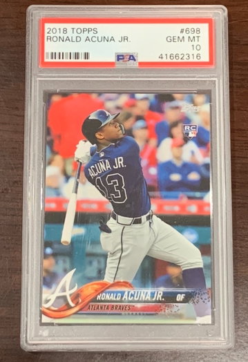 2018 Topps Ronald Acuna Jr. Bat Down PSA 10