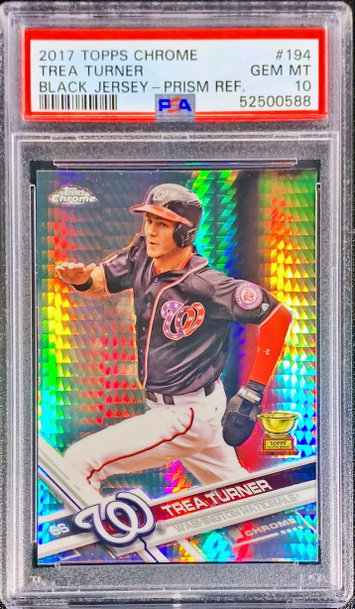 2017 Topps Chrome Black Jersey Prism Refractor #194 Rookie Cup Gem Mint POP 3PSA 10 