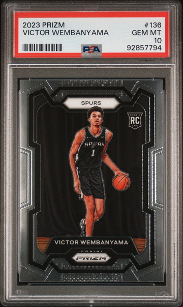 2023 Prizm VICTOR WEMBANYAMA Rookie Card RC #136 PSA 10 Gem Mint