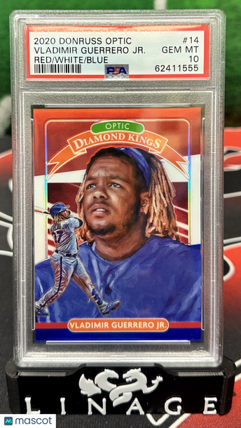 2020 Panini Donruss Optic Vladimir Guerrero JR. #14 Red White Blue PSA 10