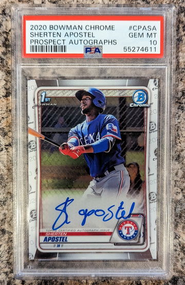 2020 Bowman Chrome Sherten Apostle Auto PSA 10