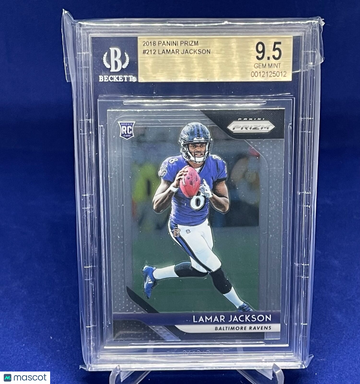 2018 Panini Prizm Lamar Jackson #212 Rookie BGS 9.5