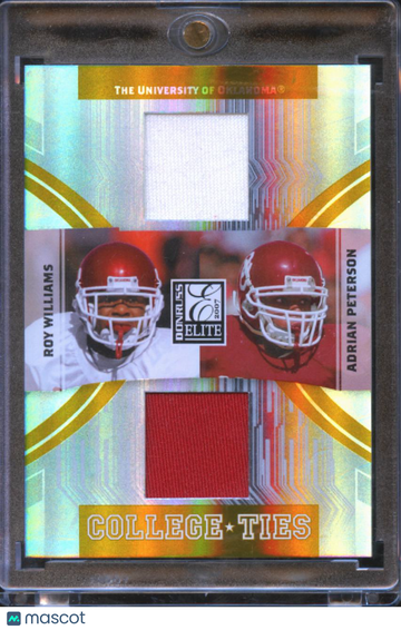 2007 Donruss Elite College Ties Roy Williams Adrian Peterson #CT-2 /200 Dual Jersey Memorabilia