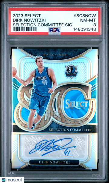 2023 Panini Select Selection Committee Signatures Dirk Nowitzki #SCSNOW PSA 8