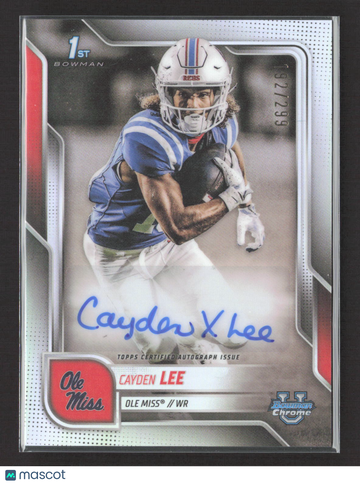 2025 Topps Bowman University Chrome Football Cayden Lee #BCA-CL Refractor 1st Bowman Prospect Autograph