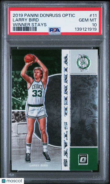 2019 Panini Donruss Optic Winner Stays Larry Bird #11 PSA 10