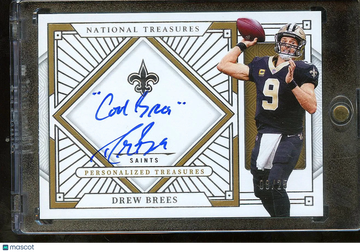 Drew Brees 2026 Panini National Treasures Personalized Treasures Auto New Orleans Saints