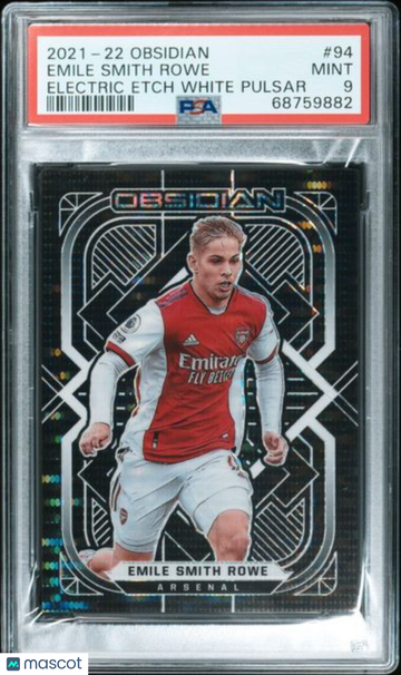 2021 Panini Obsidian Emile Smith Rowe #94 Electric Etch White Pulsar PSA 9