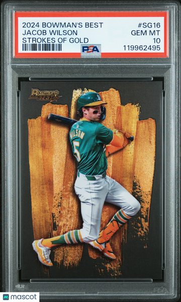 2024 Bowman's Best Strokes Of Gold Jacob Wilson #SG16 PSA 10