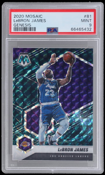 2020 Panini Mosaic Lebron James Genesis Prizm PSA 9