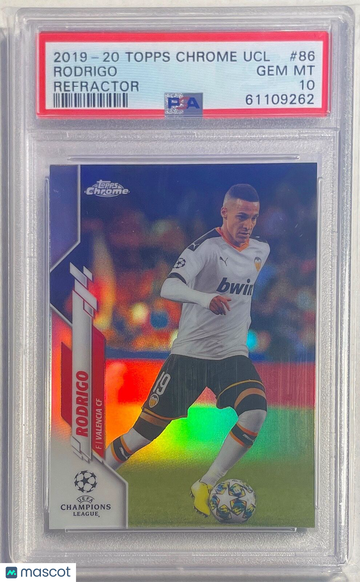 2019 Topps Chrome UEFA Champions League Rodrigo #86 Refractor PSA 10