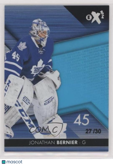 2014-15 Fleer Ultra - eX - Essential Credentials Future Jonathan Bernier #13 Essential Credentials Future 27/30