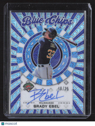 2025 nini Prospect Edition Blue Chips Auto Brady Ebel #BCS-BE Mojo /25 Autograph