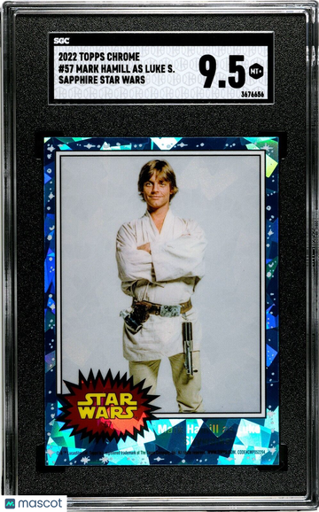 2022 Topps Chrome Sapphire Edition Star Wars Mark Hamill Base Set #57 SGC 9.5