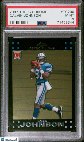 2007 Topps Chrome Calvin Johnson #TC200 PSA 9