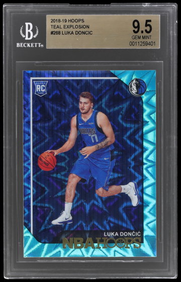2018 Hoops Luka Doncic Teal Explosion BGS 9.5 RC