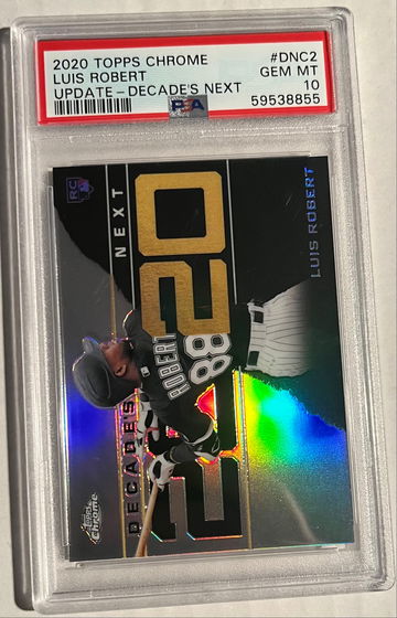 2020 Topps Chrome Update  Luis Robert Decade’s Next RC Rookie Card PSA 10 Low POP