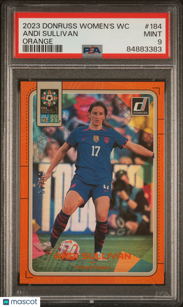 2023 Panini Donruss FIFA Women'S World Cup Andi Sullivan #184 Orange PSA 9