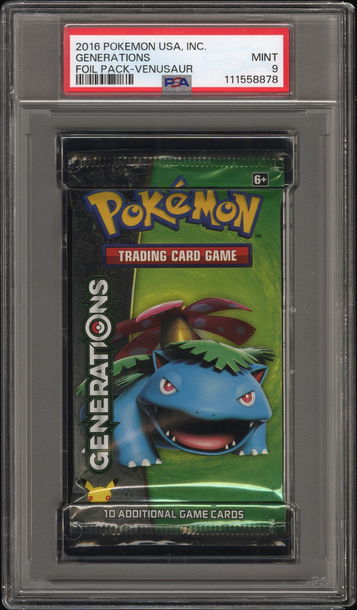 2016 Pokemon Usa, Inc. Generations Foil Pack Venusaur Foil Pack PSA 9