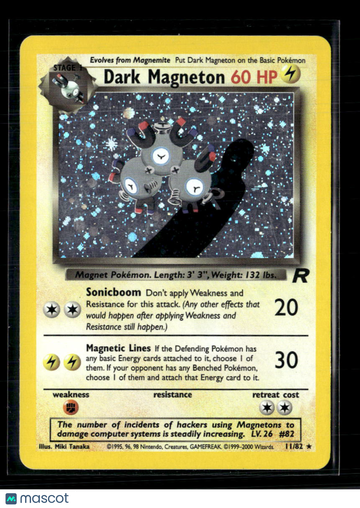 2000 Team Rocket Dark Magneton Holo Rare #11/82