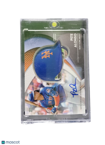 2022 Topps Series 2 Pete Alonso #BH-PA /11 Commemorative Batting Helmet Card Certified Autograph Issue