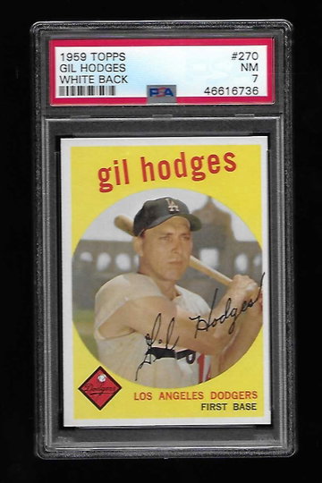 1959 Topps Gil Hodges Fox PSA 7