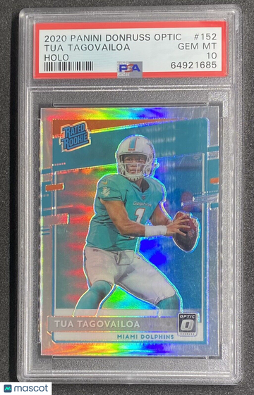Tua Tagovailoa 2020 Donruss Optic Holo Rookie #152 Miami Dolphins RC PSA 10