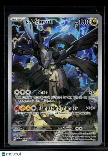 2026 Mega Evolution – Perfect Order N'S Zekrom Holo one gold star #031