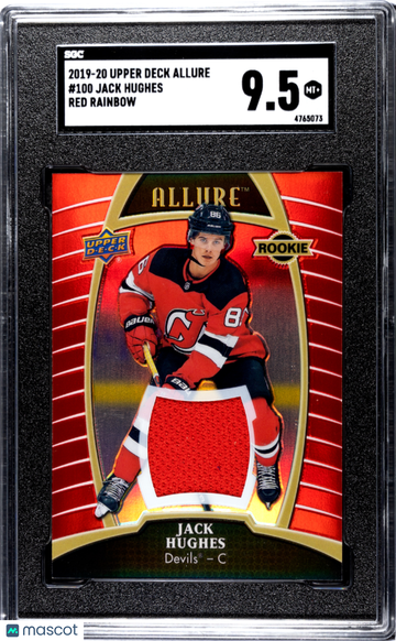 2019 Upper Deck Allure Jack Hughes #100 Red Rainbow SGC 9.5