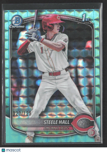 2025 Bowman Chrome Steele Hall #BDC-20 Aqua Prism Refractor /125
