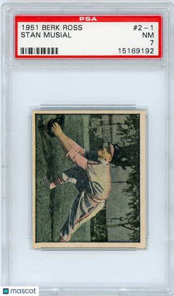 1951 Berk Ross Stan Musial #2-1 PSA 7