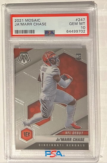 2021 Mosaic Ja’marr Chase Bengals Rookie PSA 10