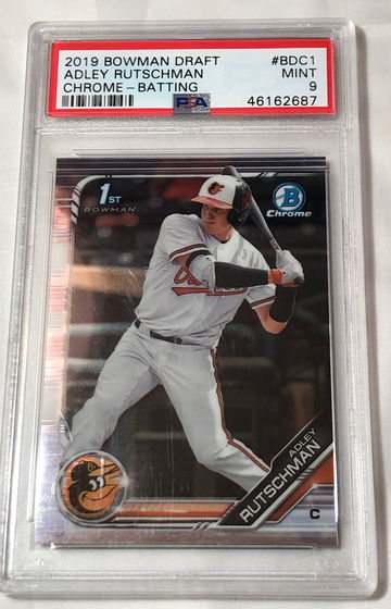 2019 BOWMAN DRAFT CHROME BATTING # BDC1 ADLEY  RUTSCHMAN  MINT 9