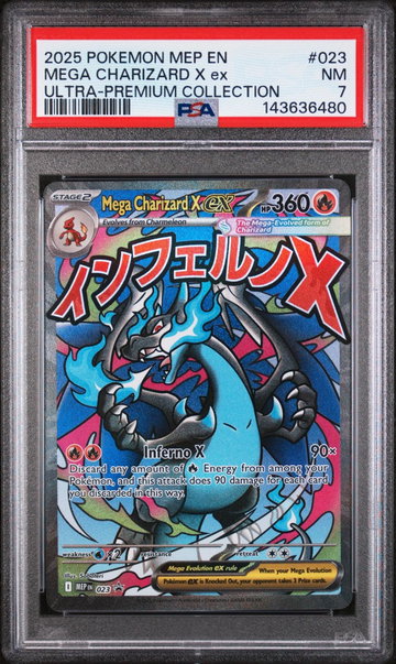 2025 Pokemon Black Star Promo Ultra Premium Collection Mega Charizard X Ex #023 PSA 7