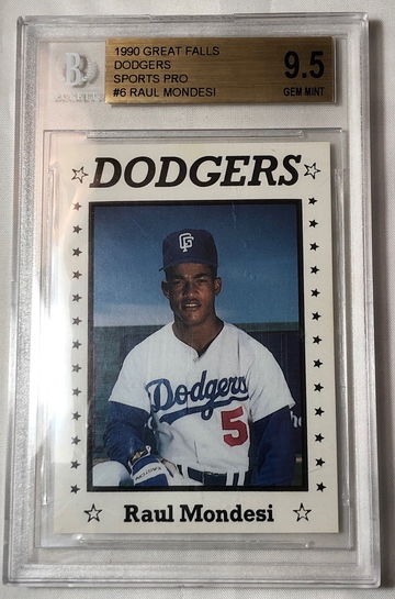 1990 GREAT FALLS DODGERS SPORTS PRO #6 RAUL MONDESI  9.5 GEM-MT