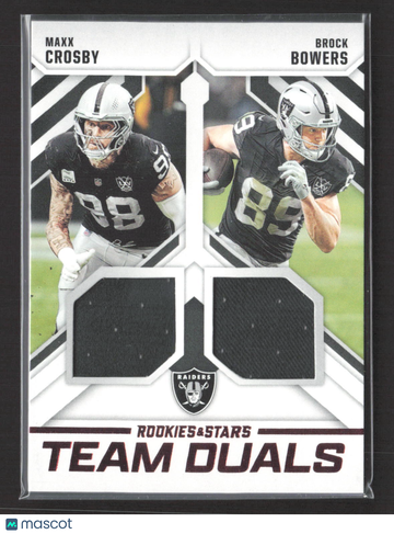 2025 Panini Rookies & Stars Team Duals Brock Bowers Maxx Crosby #TD-LV Memorabilia