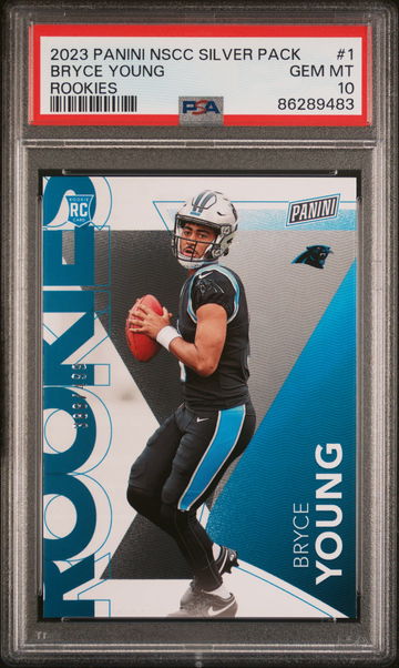 2023 PANINI NATIONAL SILVER PACKS BRYCE YOUNG #/499 ROOKIE RC #1 PSA 10