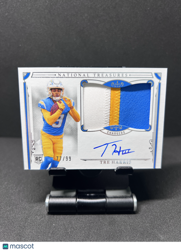 2025 NATIONAL TREASURES TRE HARRIS ROOKIE PATCH AUTO /99 RC RPA