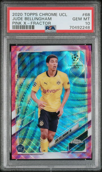 Jude Bellingham Pink X-Fractor Topps Chrome PSA 10