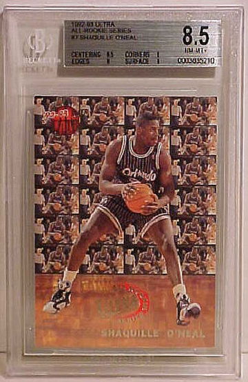 1992-93 ULTRA ALL ROOKIE SERIES #7 SHAQUILLE O'NEAL ROOKIE BGS 8.5 NM-MT+