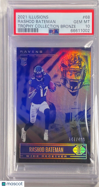 2021 Panini Illusions Rashod Bateman #68 Trophy Collection Bronze PSA 10