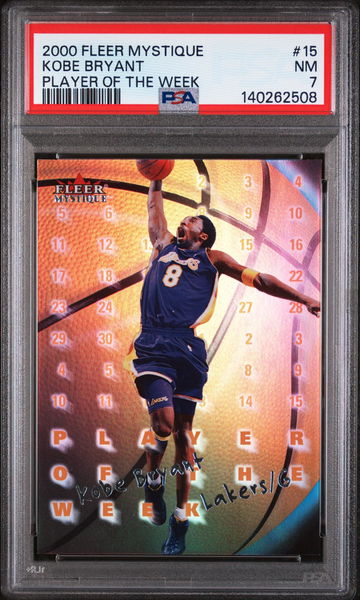 2000 Fleer Mystique Player of the Week Kobe Bryant #PW15 PSA 7