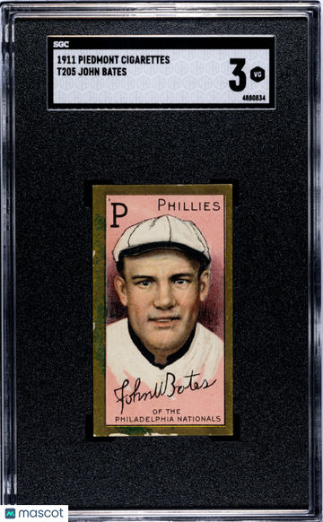 1911 Piedmont Cigarettes (T205) John Bates SGC 3