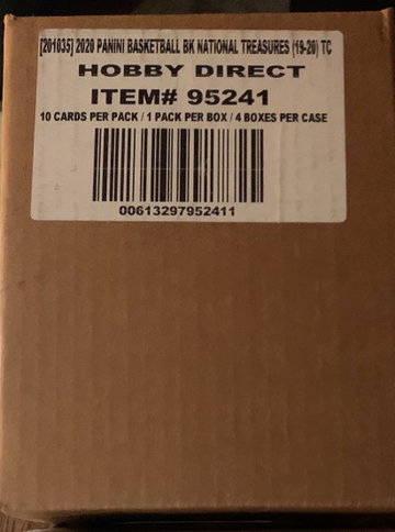 PANINI BASKETBALL NATIONAL TREASURES HOBBY DIRECT 4 BOX CASE