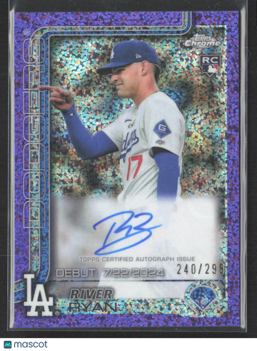 2025 Topps Chrome River Ryan #CRDA-RR Purple Speckle /3 RC